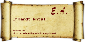 Erhardt Antal névjegykártya
